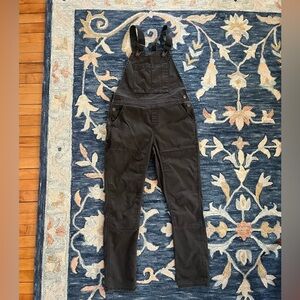 REI women’s work overalls in pirate black, size 2